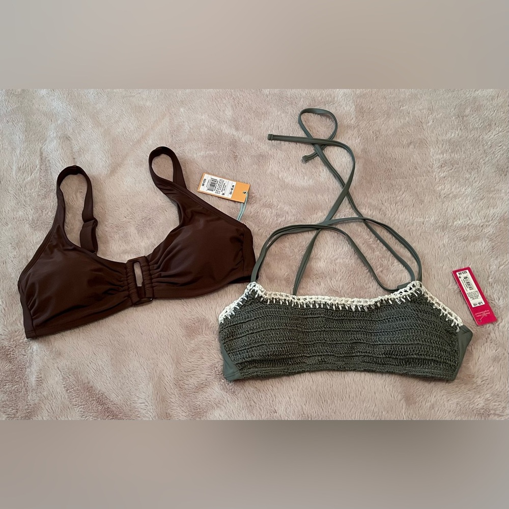 NWT - 2 for 1 Boho Bikini Tops